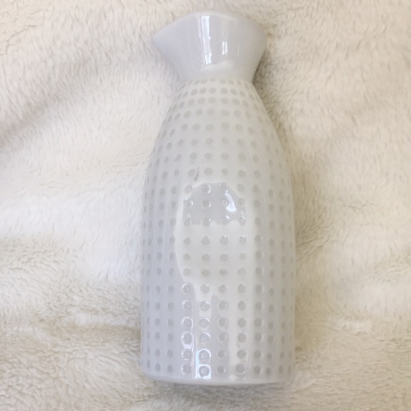 Crate & Barrel White Ceramic Sake Bottle - Picture 9 of 11